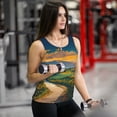 thumbnail image 6 of Logiee Sunflowers At Sunset Print Women's Workout Tank Top, Dry Fit Summer Tank Top,Gym Yoga Workout Sports Tee,Sleeveless Athletic Shirts-Medium, 6 of 7