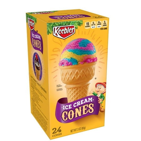 (3 Pack) Keebler Ice Cream Cups, 24 ct 3 Oz Box (Best Ice Cream Cones)