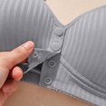 thumbnail image 6 of GERsome Front Closure Bras for Women Wireless Snap Comfort Full Coverage Seamless Supportive Bralettes Gray L, 6 of 7