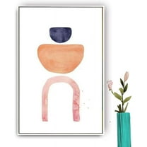 IDEA4WALL Framed Canvas Wall Art Abstract House Canvas Prints Modern Wall Art Decor