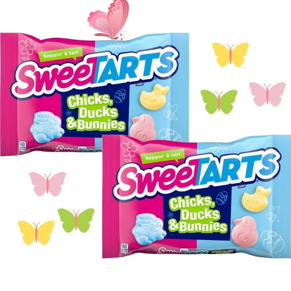 SWEETARTS Full of Chicks, Ducks & Bunnies Easter Basket Candy 12 oz. Bag- 2pack