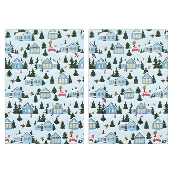 Christmas Kitchen Towels Set Of 2 - 18x26 Inch Ultra Absorbent Dish Towels, Soft Drying Hand Towels for Cooking, Baking & Decor, Spring/Summer Home Aesthetic.