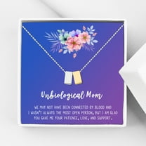 Unbiological Mom Mother's Day Gift for Mom, Mother in Law Gift, Mother's Day Gift Box, Mother's Day Gift Idea, Gift for Mom, Jewelry For Mother[Silver and Gold Cube,Blue-Purple Gradient]