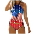 thumbnail image 1 of FhsagQ Swimsuit Sets for Women with Robe Women's Split Swimsuit Set Independent Day Printed Split Bikini Beach Set Womens Swimsuit Sets Fish Net Costume Swimsuit Sets for Women Set Red L, 1 of 4