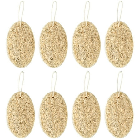 Natural Dish Sponge 8 Pack, Compostable Kitchen Scrubber Scouring Pad, Loofah Plant Based Dishwashing Scrubber, Biodegradable