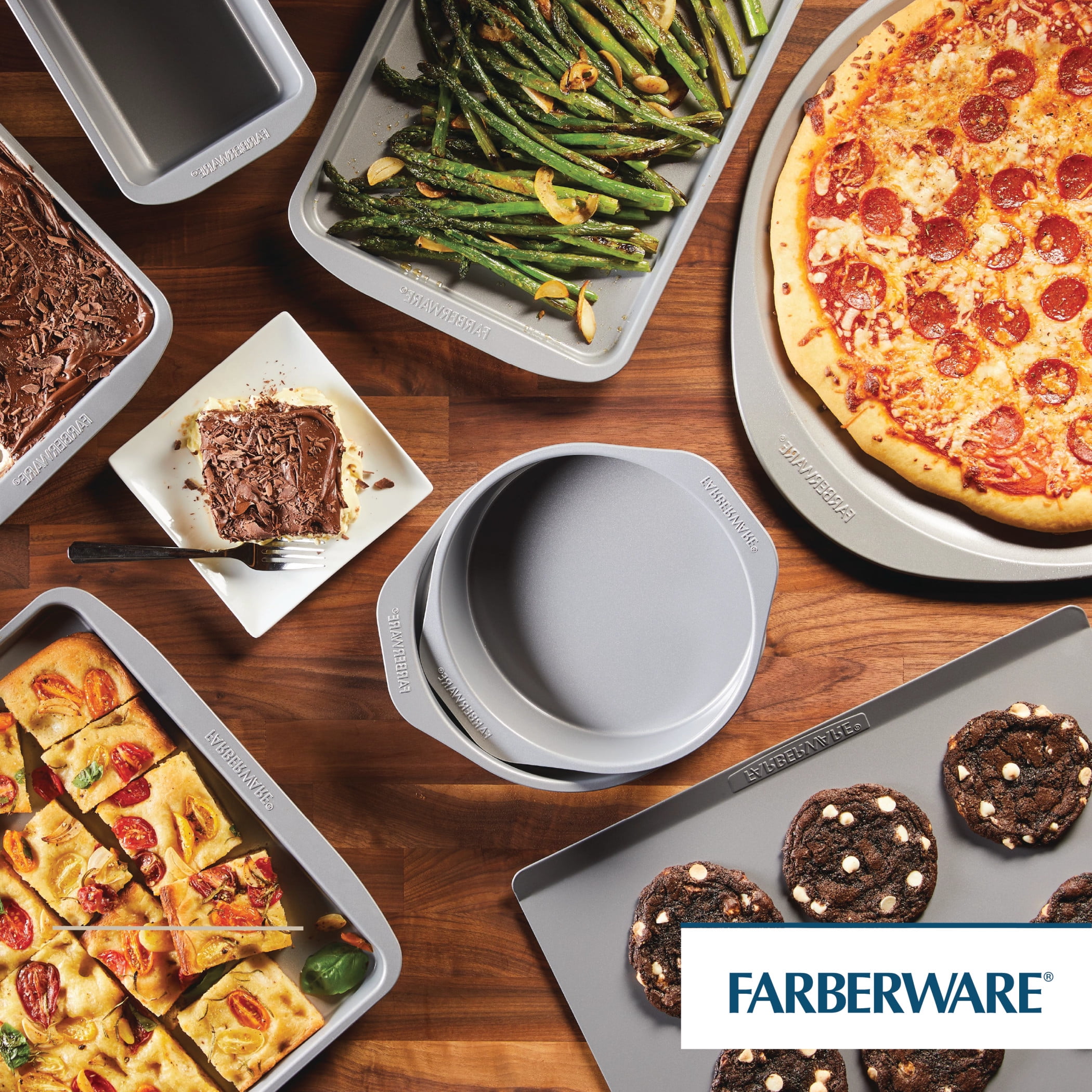 Farberware GoldenBake Bakeware Nonstick Loaf Pan Set, 2-Piece, Gray - Gray  - Yahoo Shopping