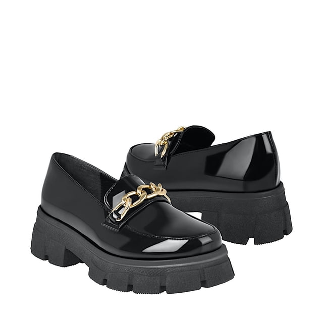 MOCASINES NIÑA SIENA 3133 CHAROL NEGRO 18-21