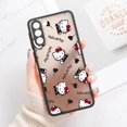 thumbnail image 3 of Funda para teléfono Samsung Galaxy S23, S22 Ultra, S20, S21 FE Plus, S10 Lite, S9, S8, funda transparente mate, Hello Kitty, lindo gato, 3 of 5