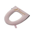 thumbnail image 2 of Toilet Seat Cover, Czzoypi Portable Flock Adhesive Toilet Pad, Non-Slip Reusable Travel Toilet Ring for Camping Quick Clean, Pink, 2 of 6