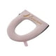 thumbnail image 2 of Adhesivo para la tapa de la tapa del asiento del váter de invierno | Anillo de asiento de inodoro de felpa suave de forro polar | Encaja en inodoros pequeños | Antideslizante, lavable, reutilizable, 2 of 6