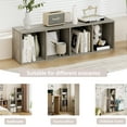 thumbnail image 4 of HOMLUX 9" x 12" x 42" Storage Shelf 4 Tier Cube Bookcase, Suitable for Small Space, Gray, 4 of 7