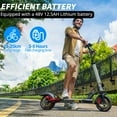 thumbnail image 3 of MIWEN Electric Scooter Adults 800W,10" Offroad Tires,28MPH Fast Adult Escooter,48V 12.5Ah Battery,28-35KM Long Range Foldable Scooters with Dual Brake, 3 of 12