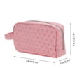 thumbnail image 2 of Bolsas de Maquillaje Rectangulares de Puntos de Moda 1 Pc Únicas para Viaje Grande Rojo Gris de Poliéster, 2 of 5