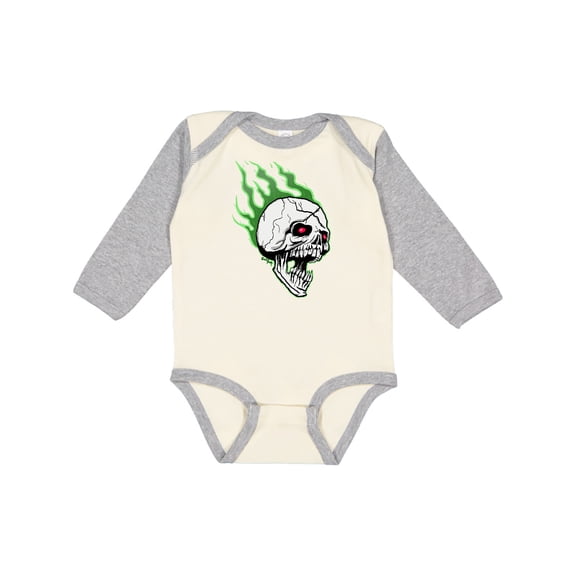 Inktastic Retro Skull Boys or Girls Long Sleeve Baby Bodysuit