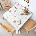 thumbnail image 5 of Floral Square Tablecloth 60x60in(152x152cm) – Waterproof Polyester Printed Table Cover, Wrinkle Resistant & Washable for Kitchen Dining Picnic Party Decor, Thanksgiving,Christmas, Spring,Flower, 5 of 6