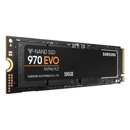 SAMSUNG (MZ-V7E500BW) 970 EVO SSD 500GB - M.2 NVMe Interface Internal Solid State Drive with V-NAND Technology, Black/Red