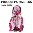 thumbnail image 3 of Silk Head Scarf for Women - 35" Hair Scarves Satin Head Scarf Bandanas Square Silk Hair Night Sleeping - Pink, 3 of 5