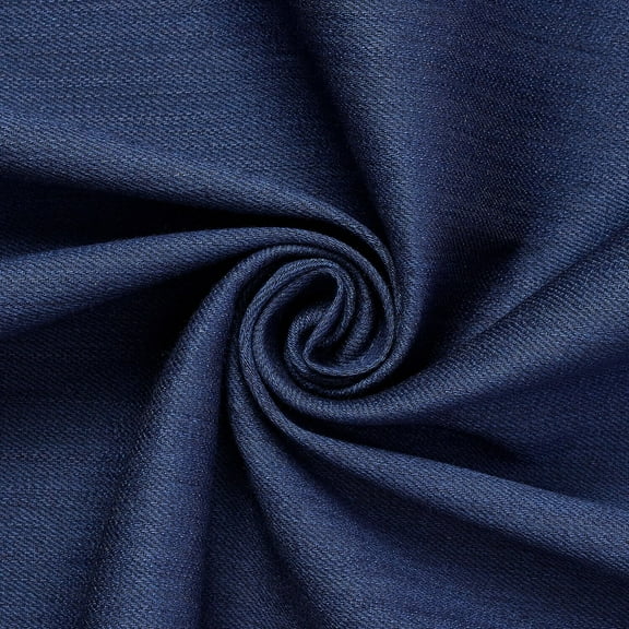 Slub Twill Denim Fabric 50/52" Wide 8 oz Cotton/Polyester/Spandex Blend Stretch Denim Sold by The Yard for Apparel, Crafts, Upholstery - Navy Blue