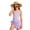 A94 Purple, variant on FASHOFT Girls Swimsuit Adjustable Straps Cut Out One Piece Bathing Suit with Solid Color Cover Up Skirt Girls' Swimwear Black 9-10 Years