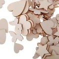 thumbnail image 4 of AMLESO LOTS 100 Pieces Wood Embellishments Wooden Crafts, Natural Unpainted Crafts for, 4 of 8
