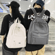 thumbnail image 3 of Mochila para mujer, para estudiantes universitarios, mochila para estudiantes de secundaria, mochila para estudiantes de color sólido, de gran capacidad, 3 of 4