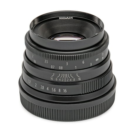 UPC: 0040962851845 | Koah Artisans Series 35mm f/1.7 Manual Focus Lens for Micro Four Thirds (Black)