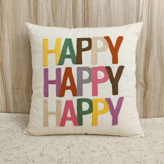 Cotton Decorative Handmade Cushions Hand Embroidered Throw Pillow Cover