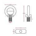 thumbnail image 4 of 2 Pcs/Ensemble Butées de Rail de Store en Acier Inoxydable pour Véhicule Récréatif Écrous de Levage Vis Banmo, 4 of 5