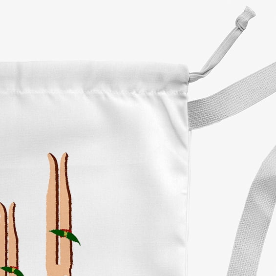 Simply Daisy Canvas Merry Angels 28 x 36 in Multi Laundry Bag