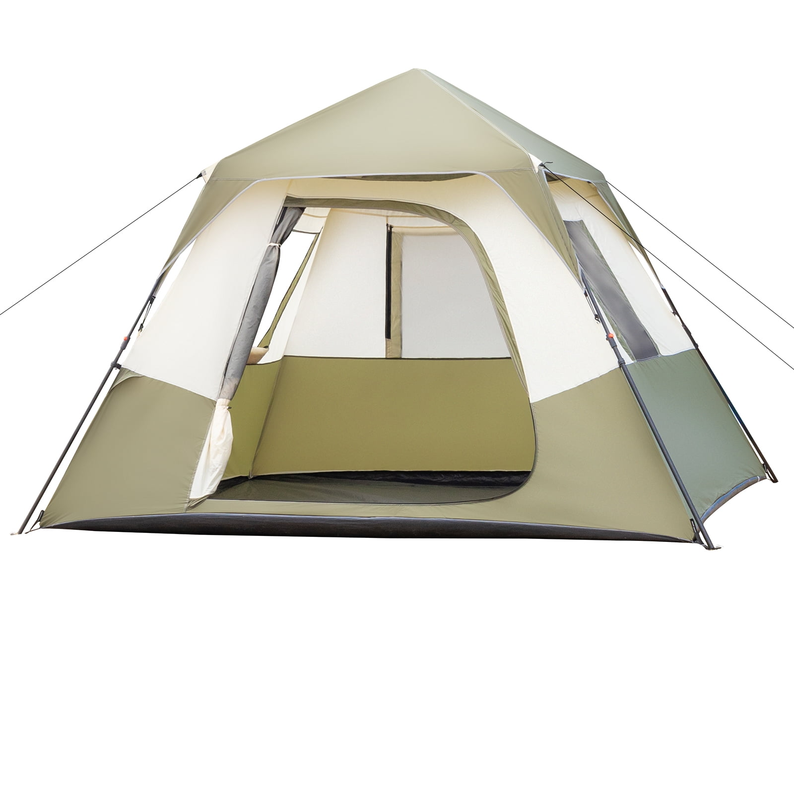 HighSound  Camping Tent, 6Person Waterproof Tent with Instant Setup, Portable Backpacking Tent w/Double Fabric, Family Tent