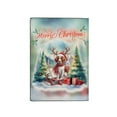 thumbnail image 2 of Merry Christmas Santa Reindeer Antlers Brittany Spaniel Sleigh Xmas Winter Holiday Travel Passport Wallet Brittany Dog Lover Gifts Idea PU Leather Passport Holder Cover - 00023, 2 of 5