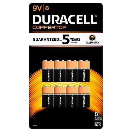 Duracell 9V Alkaline Batteries, 8 Ct