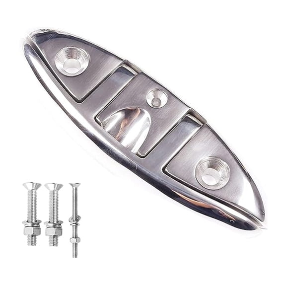 ISURE MARINE Boat Folding Cleat 8-1/2" Flip-up Heavy Dock Cleat Marine Grade 316 Stainless Steel
