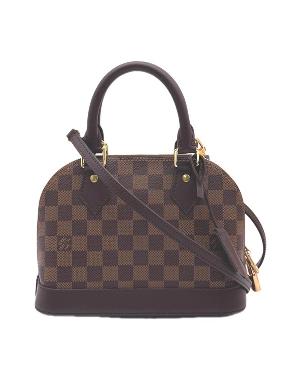 Pre-Owned LOUIS VUITTON Damier Alma BB N41221 Handbag Brown Beige PVC Leather Women's