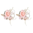 thumbnail image 1 of 2 Pcs Pulseras de Corsage de Flores Rosas para Boda Novia Novio Ceremonia Fiesta, 1 of 6