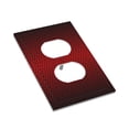 thumbnail image 3 of Kll Red Geometric Perforated Square Background Wall Plate,Gloss Finish,Standard Size 1 - 5" X 3", Polycarbonate Thermoplastic,Electric Receptacle Plug Covers, 3 of 8