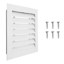 Uxcell 14x14 Inch Gable Vent, 1PCS Aluminum Alloy Wall Shed Vents with Strainer, White