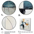 thumbnail image 3 of Designart "Beige Minimalist Collage VI" Abstract Collages Floater Framed Wall Art Living Room, 3 of 7