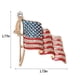 thumbnail image 3 of Broche de Cristal Esmaltado con La Bandera Estadounidense Ondeando, Ideal para Ropa, Bufanda, Bolso o Sombrero., 3 of 7