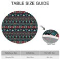 thumbnail image 6 of Elastic Edge Round Table Cover with Bohemian Floral Design - Vibrant Stretch Fit Tablecloth for Dining Room Kitchen - 52 to 56 Inch, 6 of 7