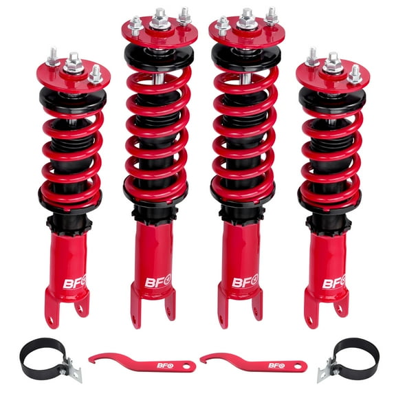 BFO Coilovers for Honda S2000 2000-2009, Height Adjustable Coilovers Suspension Kit, Preset Damping Shock Absorber Struts, Lowering Kit Red