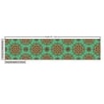 thumbnail image 2 of Turquoise Upholstery Fabric by the Yard, Eastern Oriental Pattern of Mandala Traditional Geometric Art, Decorative Fabric for DIY and Home Accents, Green Red Yellow by Ambesonne, 2 of 4