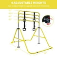 thumbnail image 3 of Gymnastics Bar for Kids,Adjustable Height Gymnastic Horizontal Bars with Bear Rings,Folding Junior Training Kip Bar for Kid Gymnasts, Child, Girl, Boy,Yellow, 3 of 9
