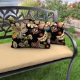 thumbnail image 3 of Jordan Manufacturing 12" x 18" Telfair Midnight Multicolor Paisley Rectangular Outdoor Lumbar Throw Pillow (2 Pack), 3 of 12