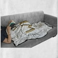 thumbnail image 6 of Saying Soft Flannel Fleece Throw Blanket, Stay Wild Saying with Grunge Swirls Curves and Arrows Hand Lettering, Cozy Plush for Indoor and Outdoor Use, 70" x 90", Pale Brown White, by Ambesonne, 6 of 6