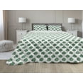 thumbnail image 1 of Aloha Comforter & Sham Bedding Set, Exotic Evergreen Forest Pattern Monstera Leaves Jungle Foliage Brazil Nature, 3 pcs Duvet Set Microfiber Filling Quilt, 5 Sizes, Green and White, by Ambesonne, 1 of 4
