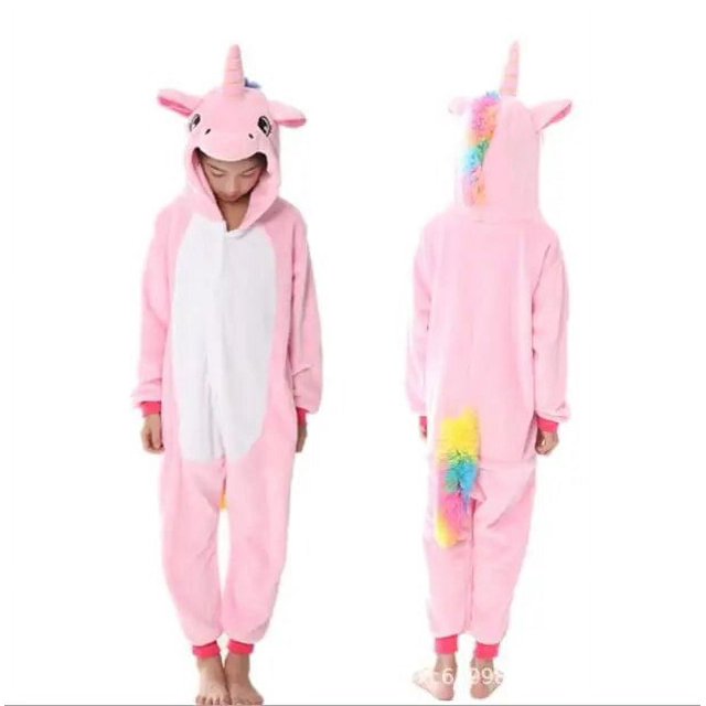 Pijamas navideños de unicornio para niños y niñas, ropa de dormir de invierno con diseño de animales