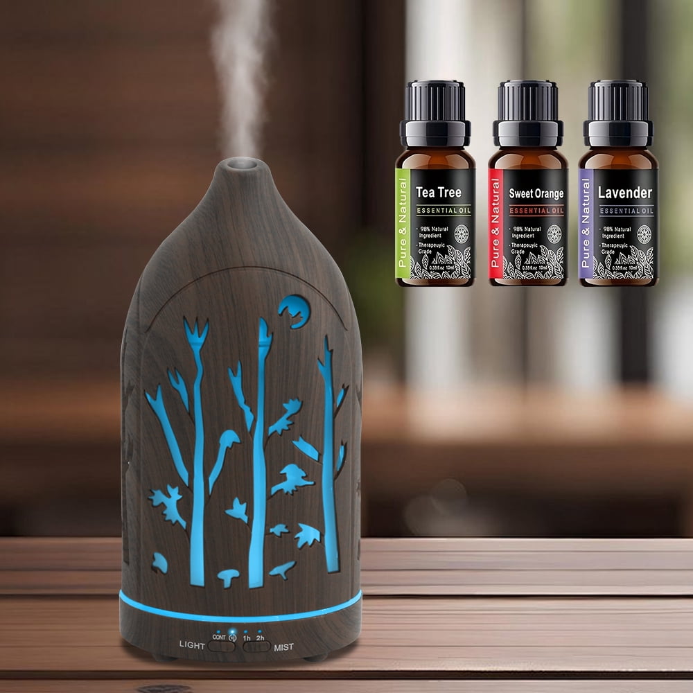 200ml Essential Oil Diffuser for Home 7 LED Color Changing, Ultra Quiet, BPA-Free, Perfect for Office & Relaxation