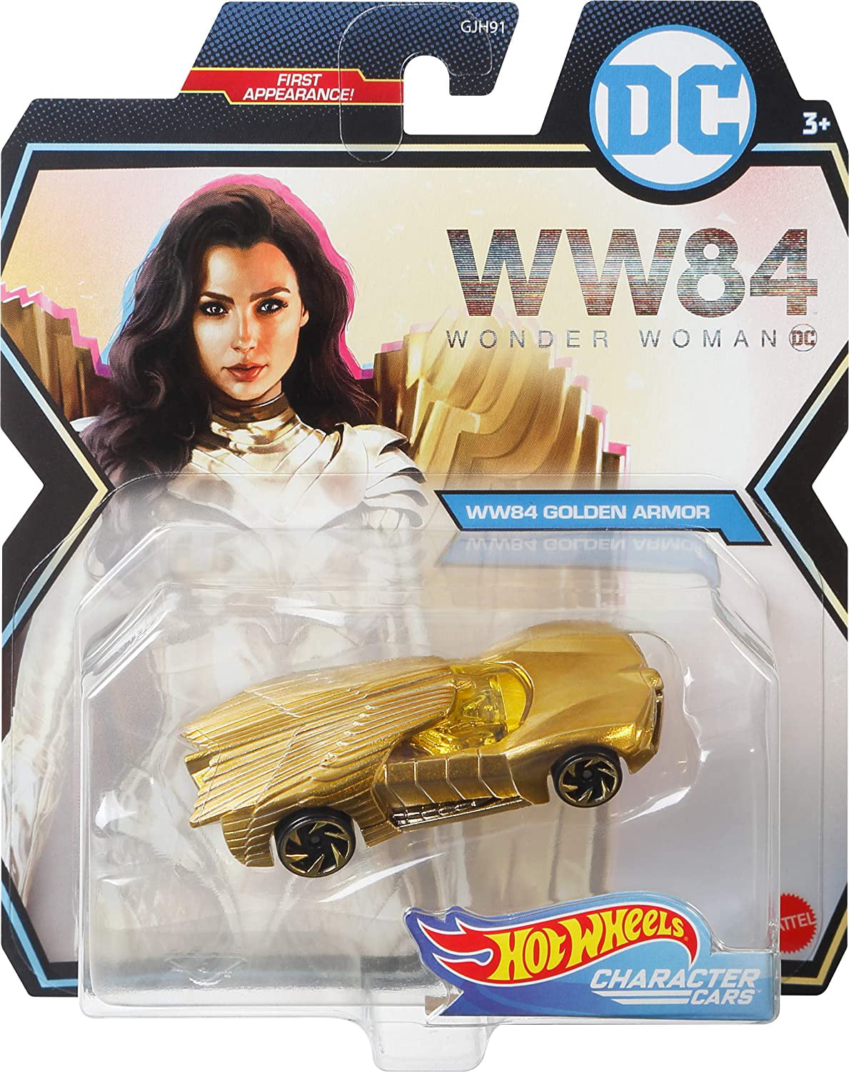 Mattel Hot Wheels DC Comics Wonder Woman Ww84 Golden Armor Character Cars 1 64 for sale online 
