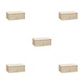 thumbnail image 1 of relayinert Paper Rattan Storage Basket - Durable And Convenient For Anywhere Wide Storage Container High-capacity Makeup Organizer Beige Large 36*26*15 5Set, 1 of 6
